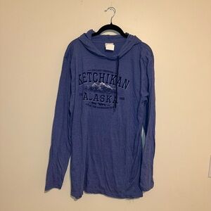 Alaska | Prairie Mountain | Blue Graphic Hoodie